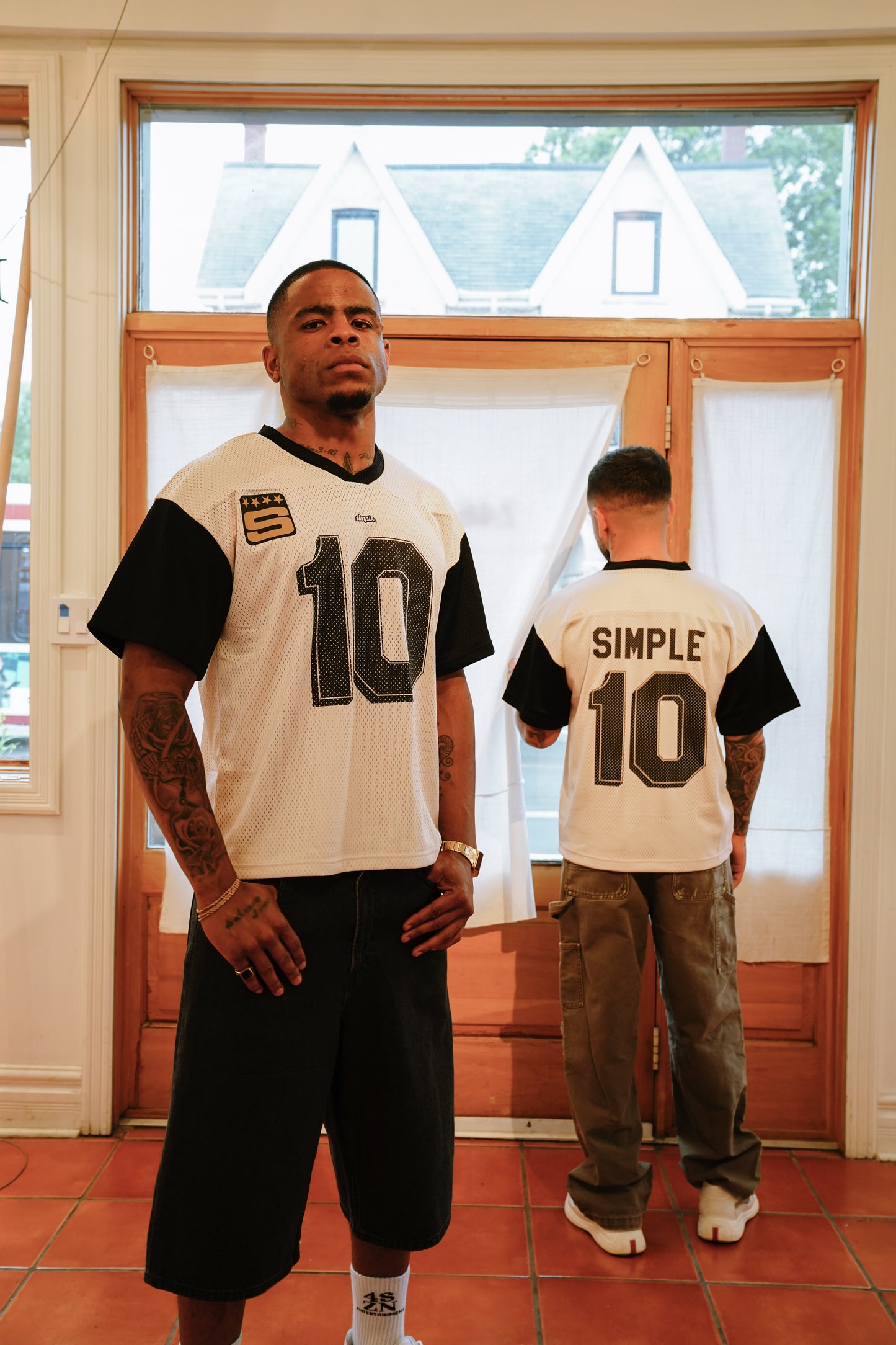Heavy Mesh Street Jersey - Natural/Black