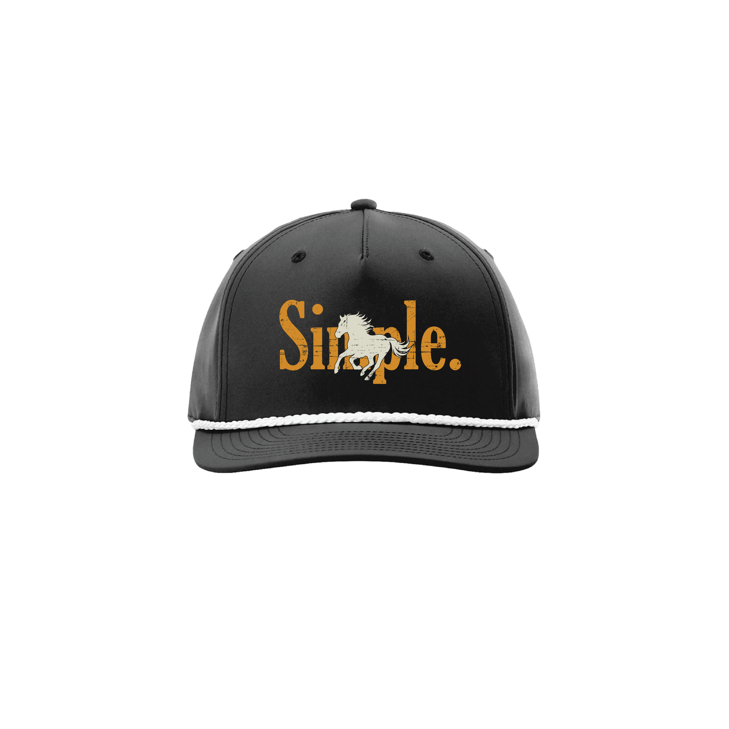 Built Different Rope Hat - Black/White
