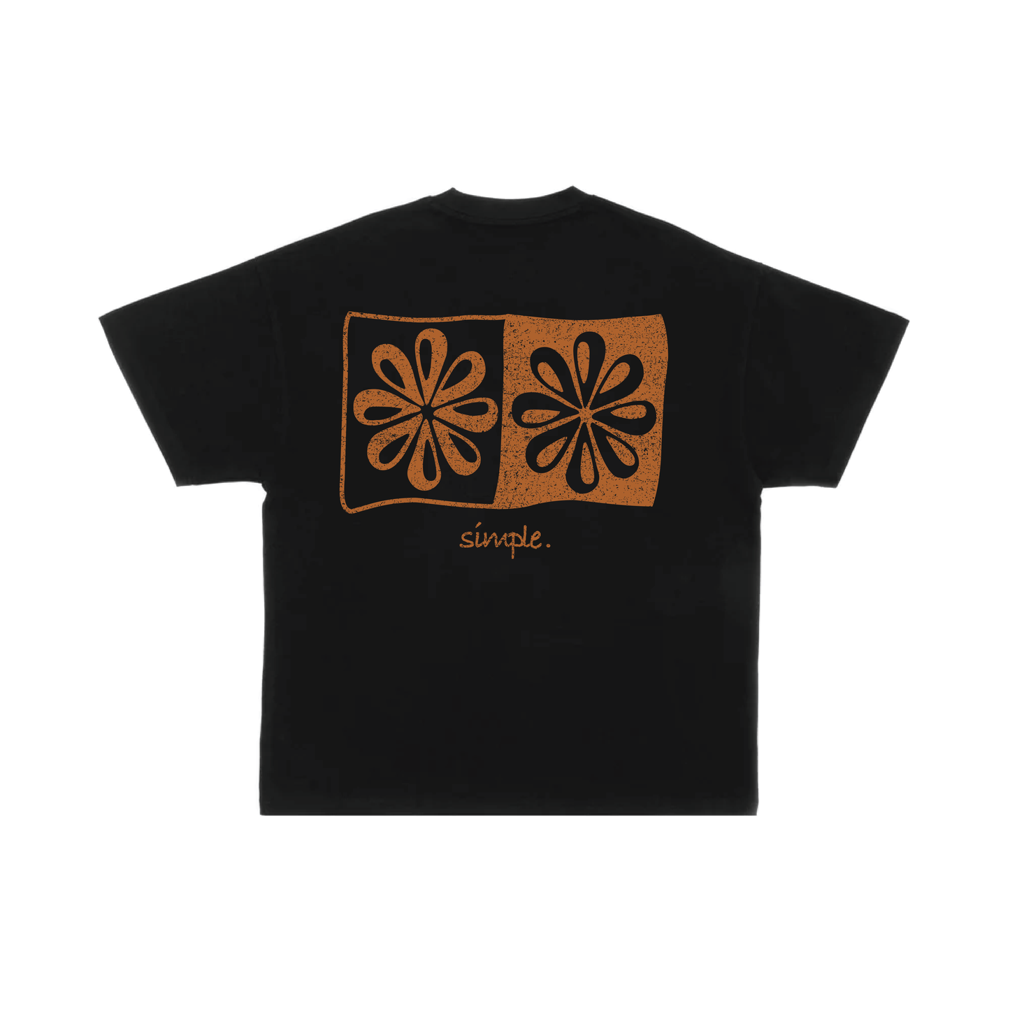 Flower Tee - Black/Rust