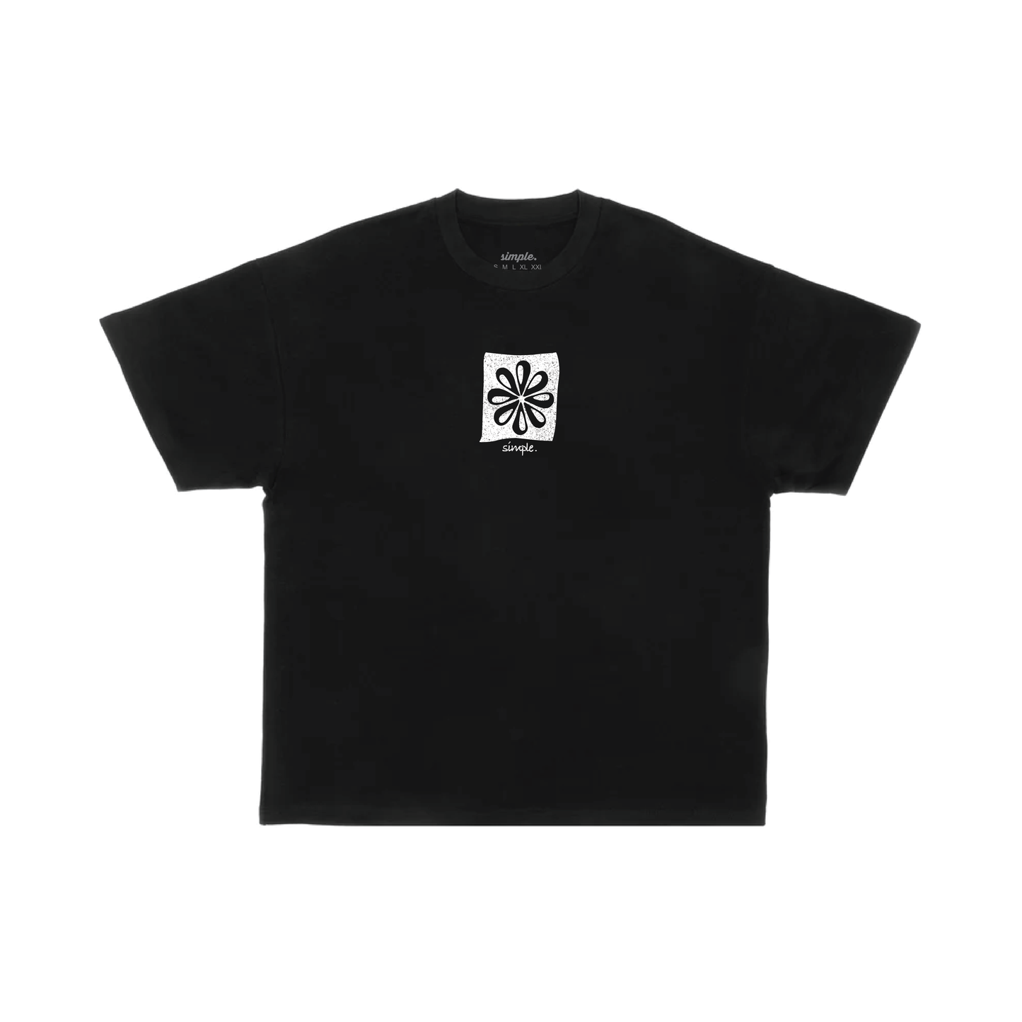 Flower Tee - Black/White
