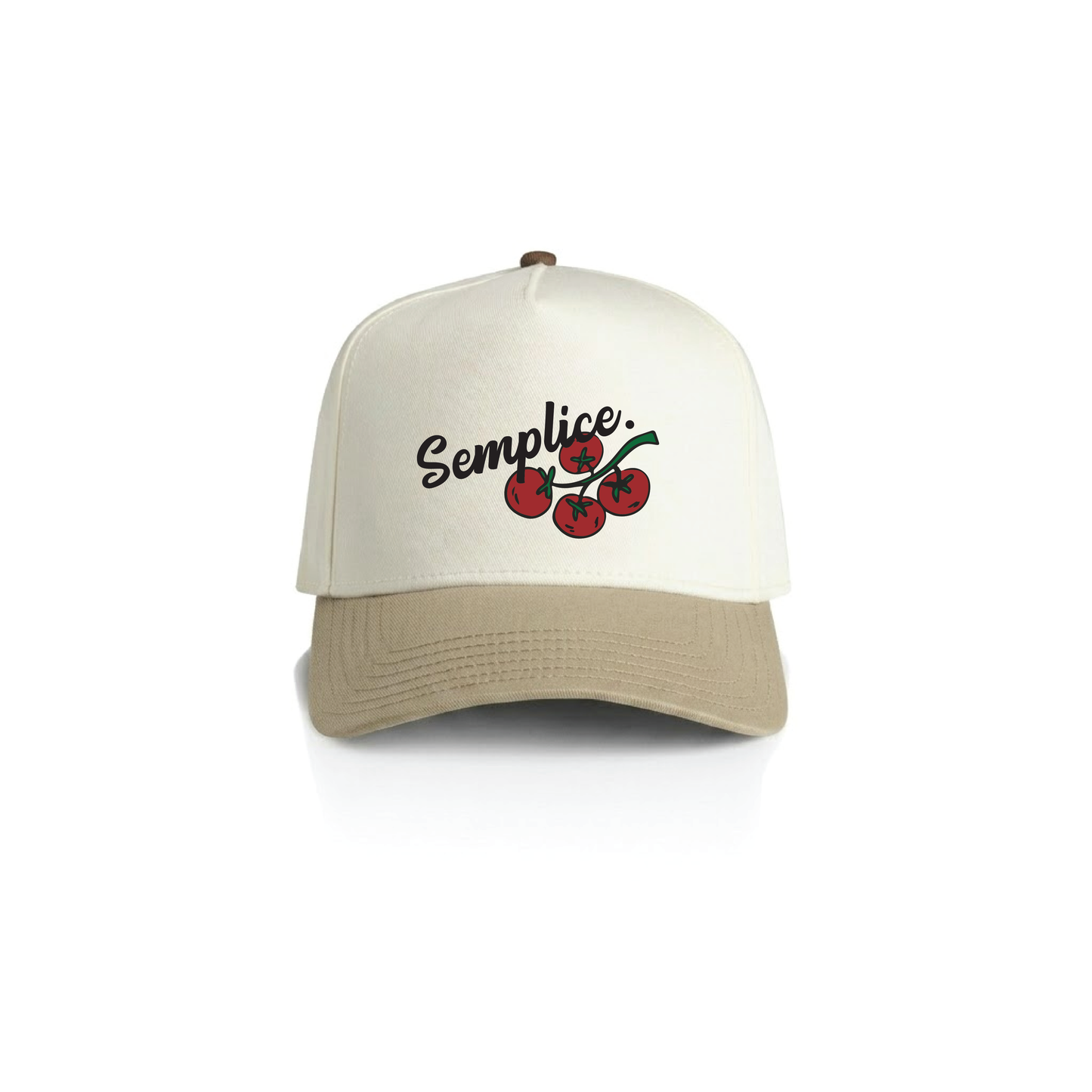 Ciao 5-Panel Snapback - White/Khaki