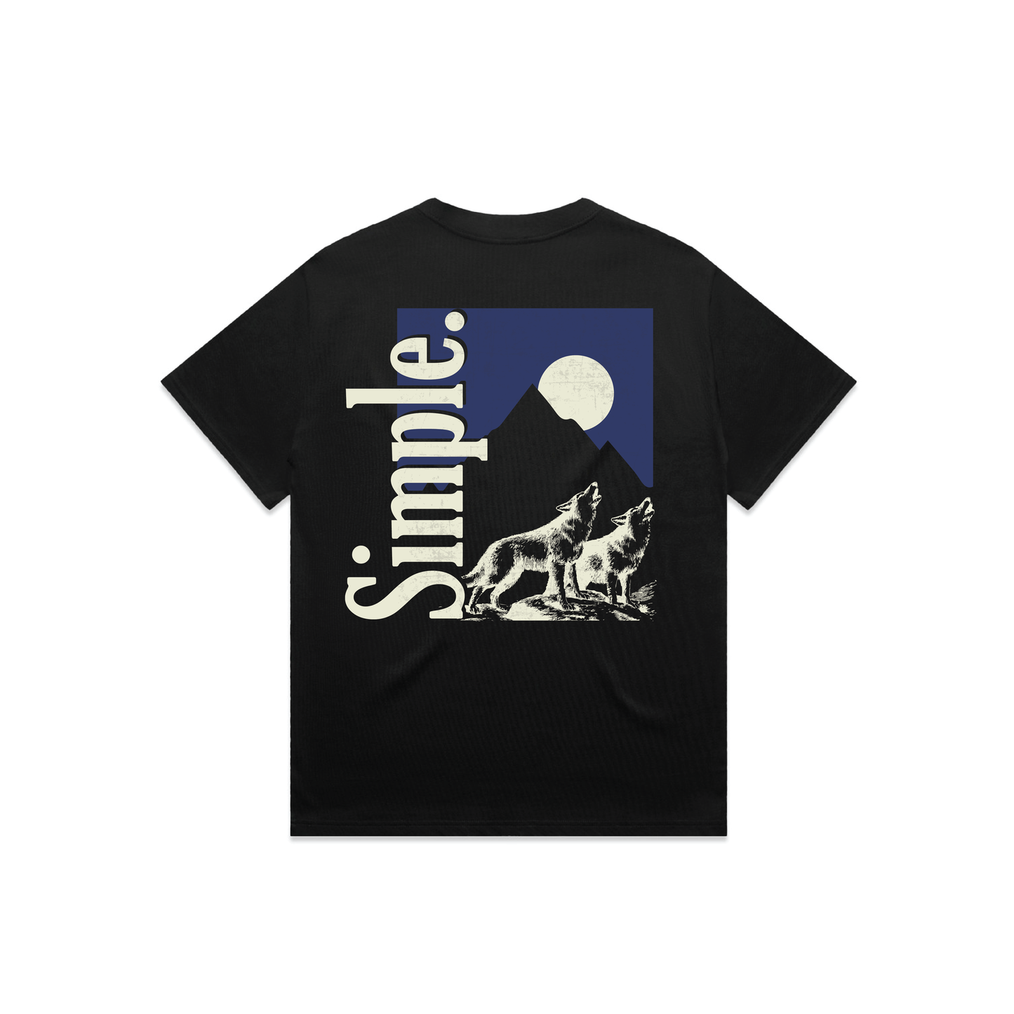 Wolves Tee - Washed Black