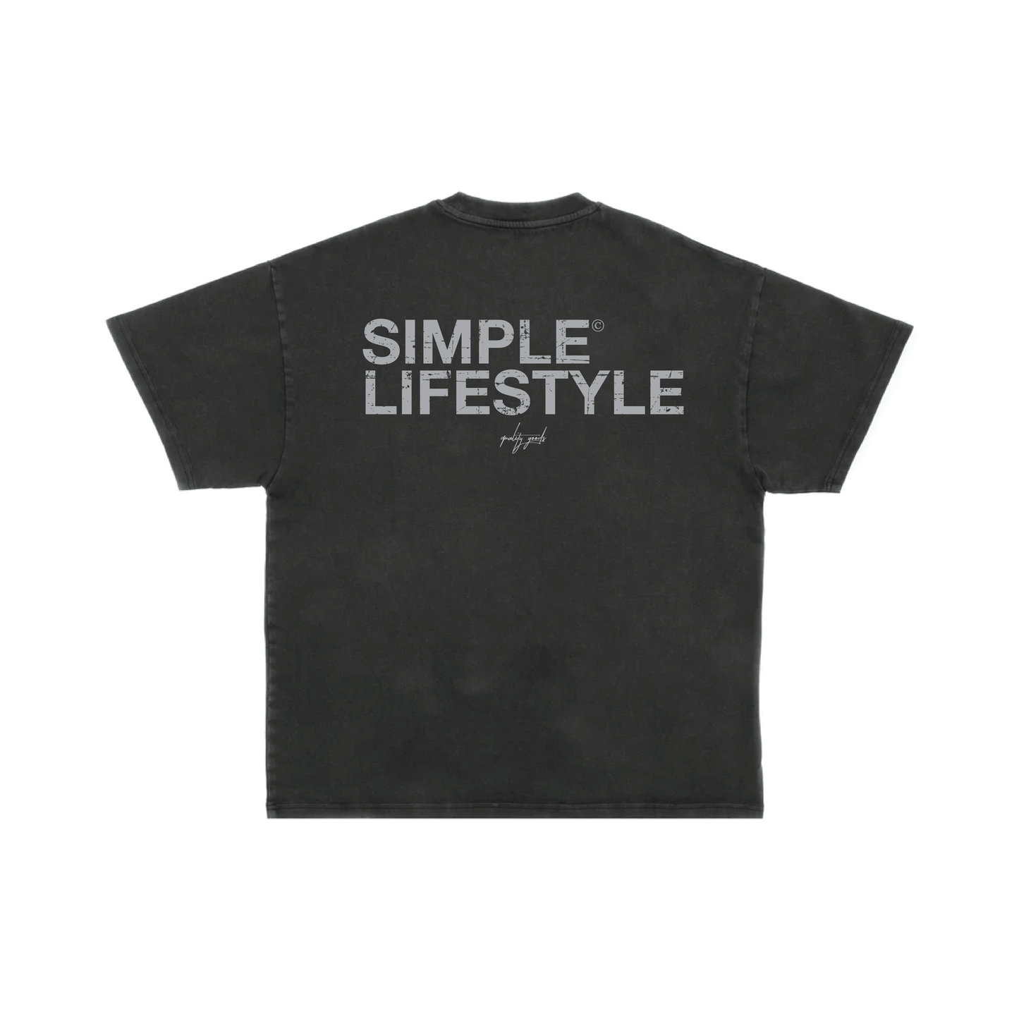 Arial Heavyweight Tee - Acid Black