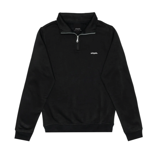 Classic 1/4 Zip Sweatshirt - Black