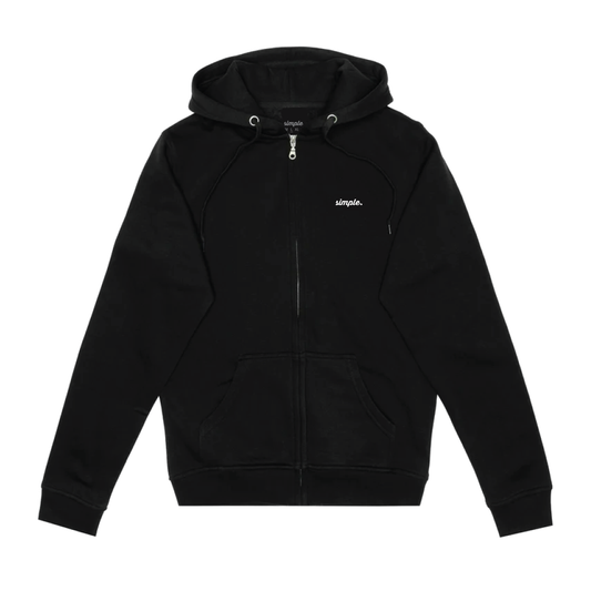 Classic Zip Up Hoodie - Black