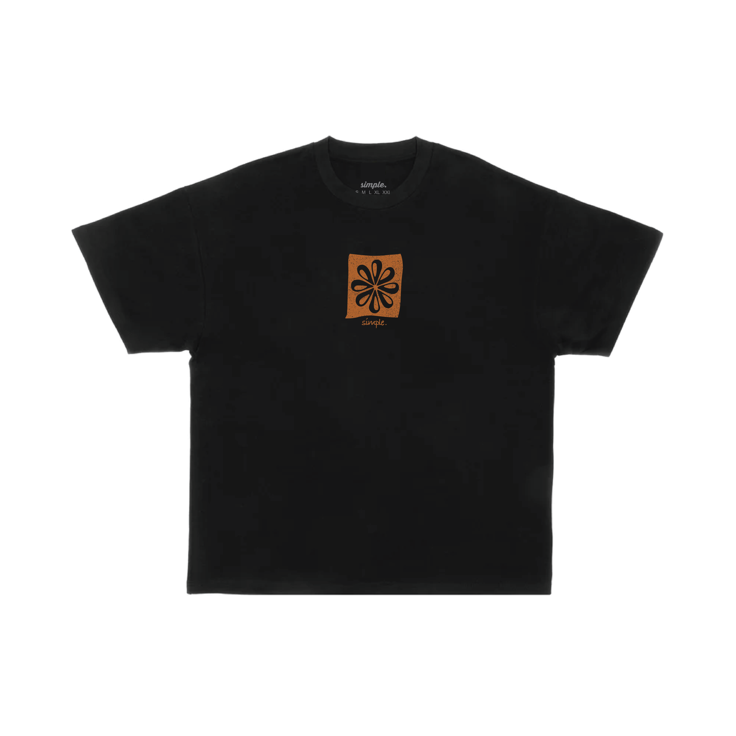 Flower Tee - Black/Rust