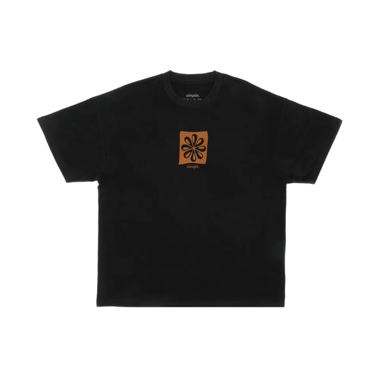 Flower Tee - Black/Rust