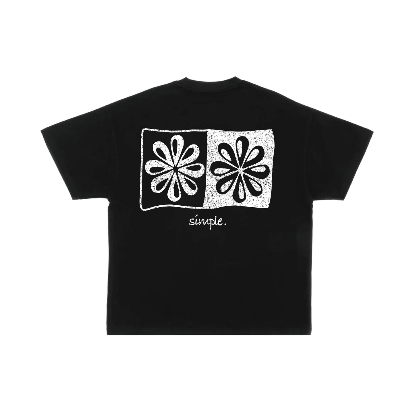 Flower Tee - Black/White