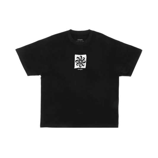 Flower Tee - Black/White
