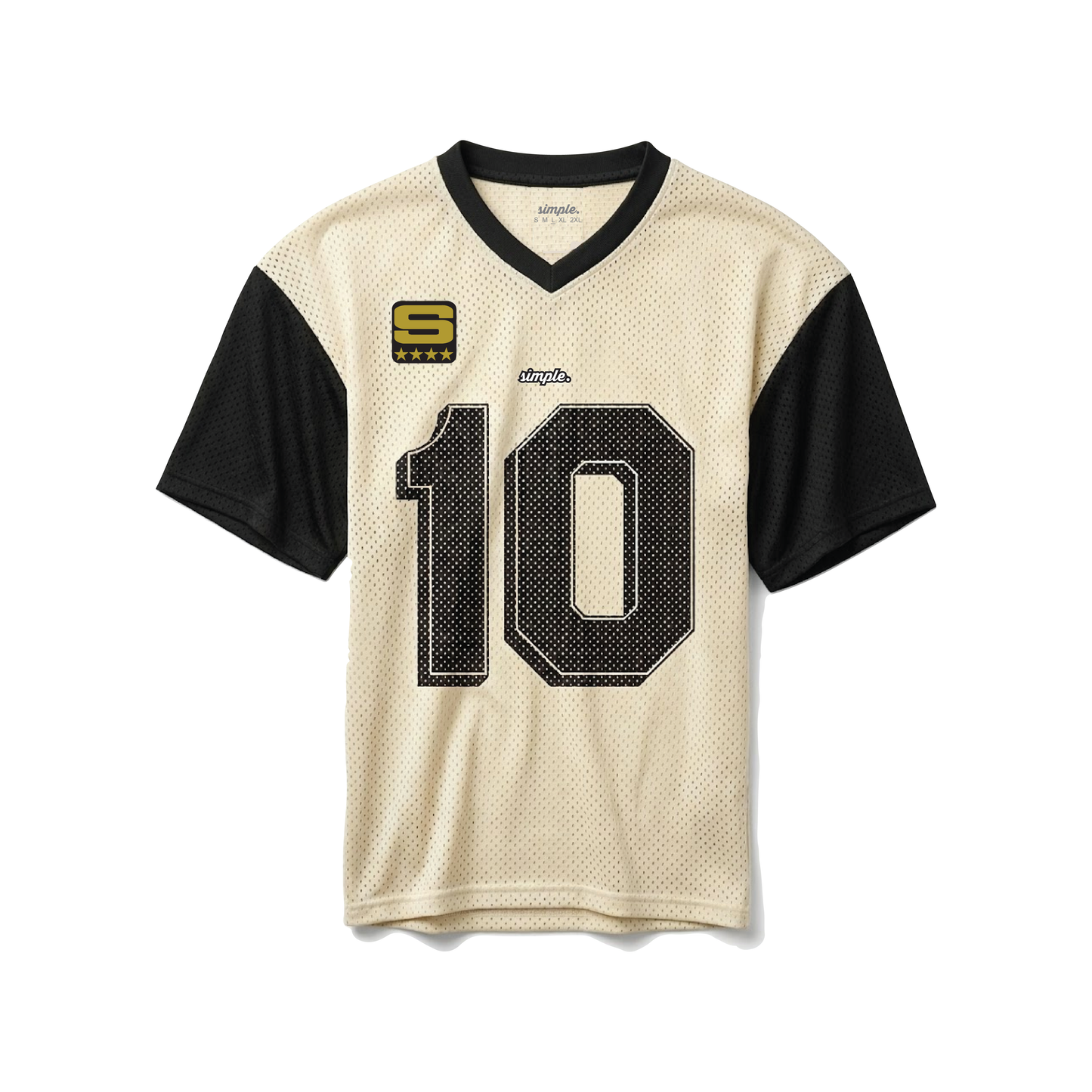 Heavy Mesh Street Jersey - Natural/Black