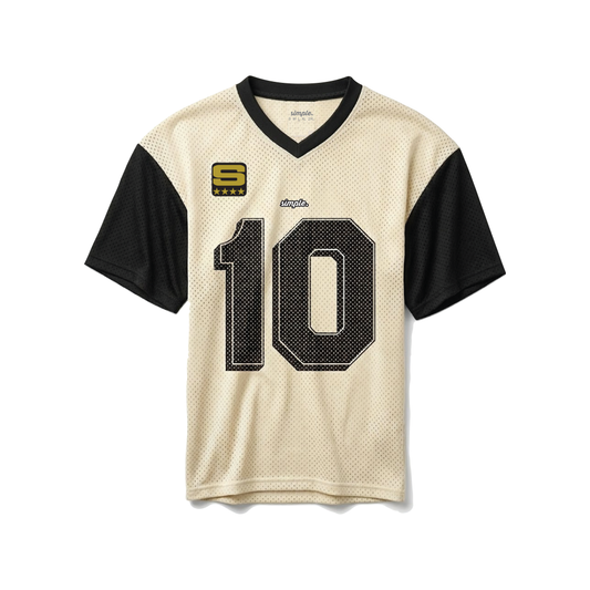 Heavy Mesh Street Jersey - Natural/Black