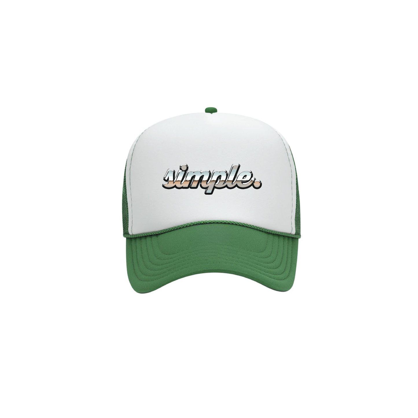 Metallic Foam Trucker - White/Green