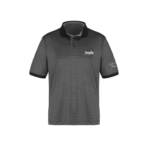 Simple Golf Shirt - Black Stripe