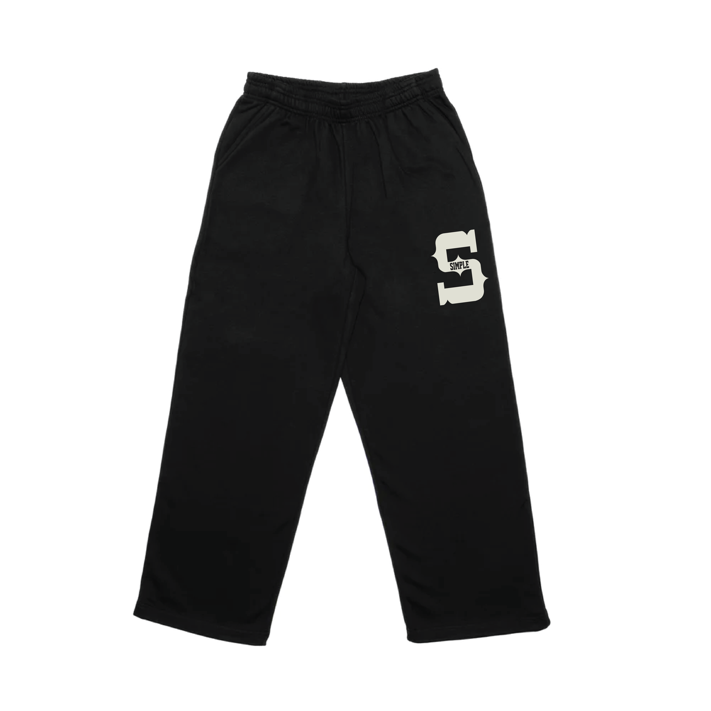 Route Wide Leg Sweatpants - Black