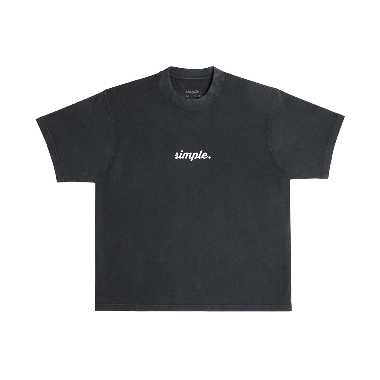 Script Heavyweight Tee - Pigment Black