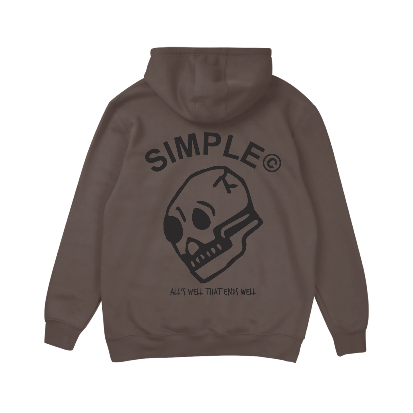 Skull Hoodie - Coffee