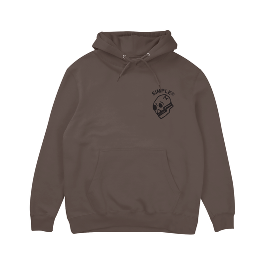 Skull Hoodie - Coffee